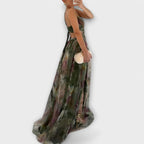 Annai | Elegant Mesh Maxi Dress