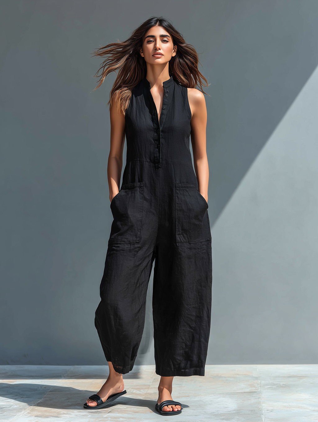 Nova™ | Sleeveless Minimalist Jumpsuit