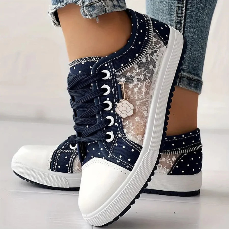 Cara™ | Elegant Women's Sneakers with Floral Details
