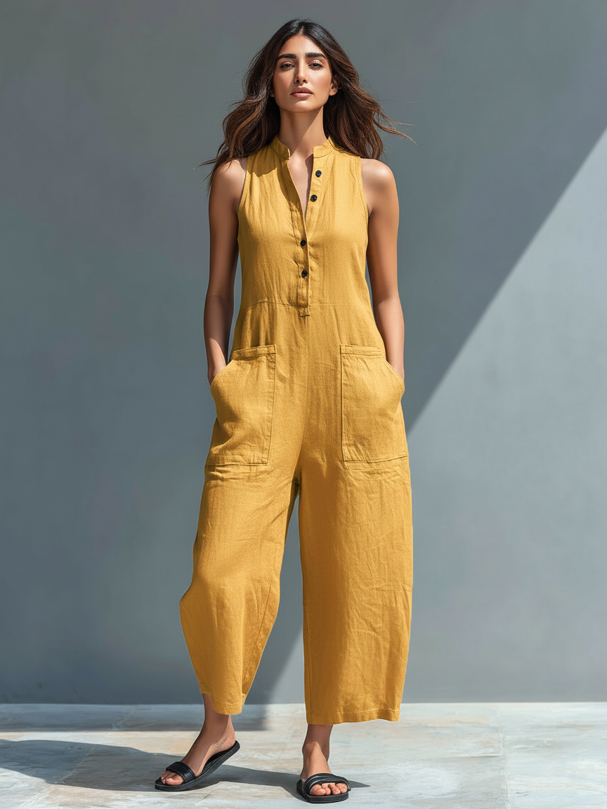 Nova™ | Sleeveless Minimalist Jumpsuit