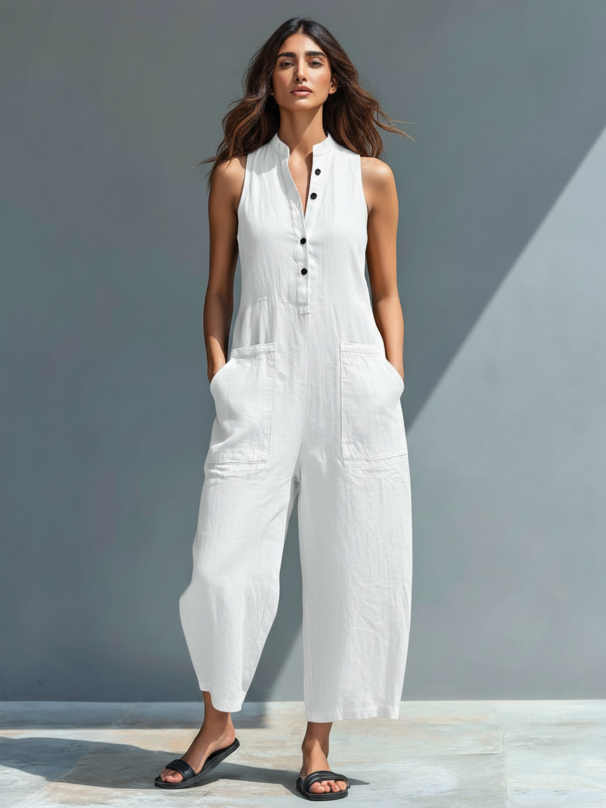 Nova™ | Sleeveless Minimalist Jumpsuit