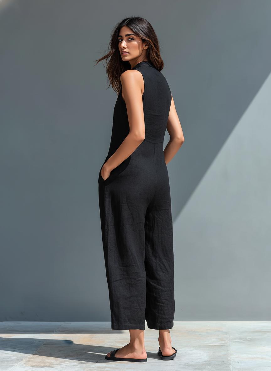 Nova™ | Sleeveless Minimalist Jumpsuit
