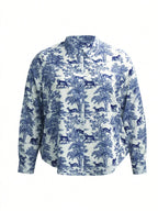 Nora | Crushed Print Button-Down Shirt