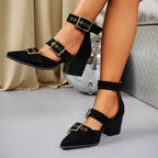 Romi | Buckle Block Heels