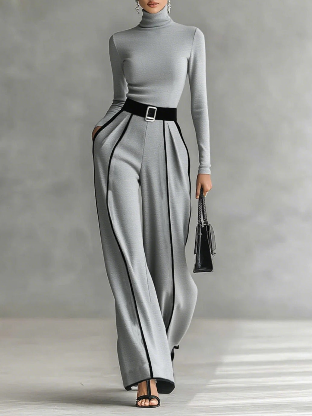 Solana™ | Long Sleeve Turtleneck Wide-Leg Set