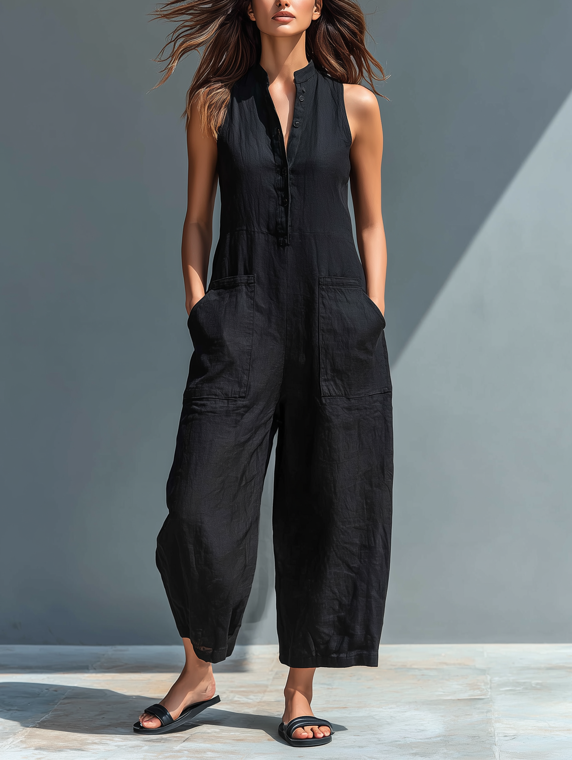 Nova™ | Sleeveless Minimalist Jumpsuit